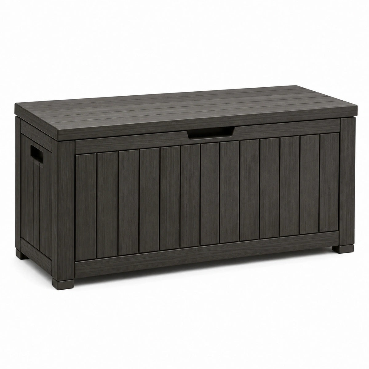 Baule da Giardino in Resina Grigio 120 cm