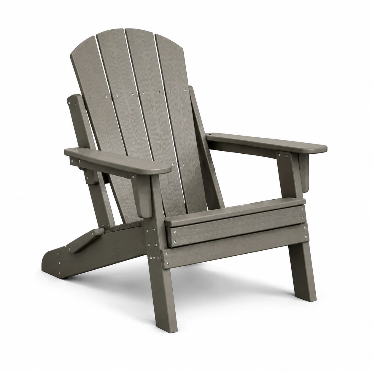 Sedia Adirondack in plastica grigia