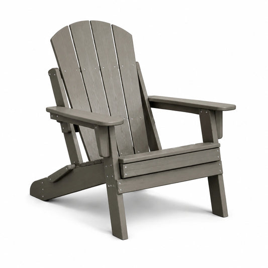 Sedia Adirondack in plastica grigia